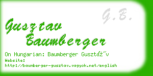 gusztav baumberger business card